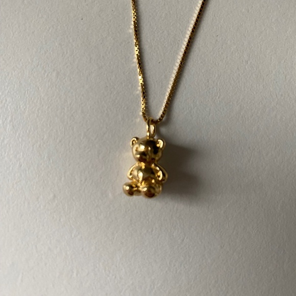 Wolf Circus Gold Teddy Bear Necklace - Picture 1 of 3